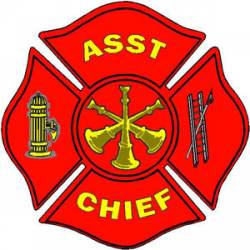 Assistant Fire Chief Maltese Cross - Decal