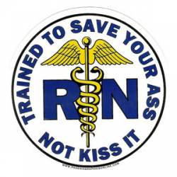 RN Save Your Ass - Blue Sticker