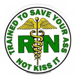 RN Save Your Ass - Green Sticker