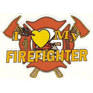I Love My Firefighter Decal