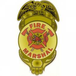 Fire Marshal Gold Badge - Sticker