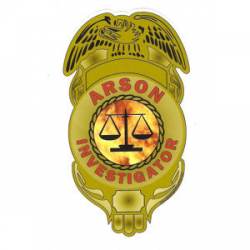 Arson Investigator Badge - Decal