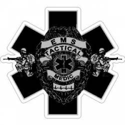 Tactical Medic EMS Subdued Star Of Life - Vinyl Sticker