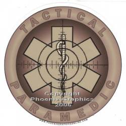 Tactical Paramedic Star Of Life - Vinyl Sticker