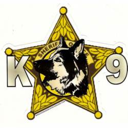 5 Point Star Badge Sheriff K9 - Decal