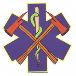 Star Of Life with Axes - Decal