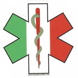 Italian Star Of Life - Sticker