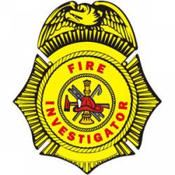 Fire Investigator Badge - Decal