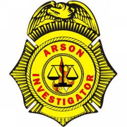 Arson Investigator Badge - Sticker