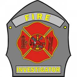 Fire Investigator Shield - Vinyl Sticker