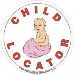 Child Locator Girl - Vinyl Sticker