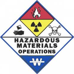 Hazardous Materials Haz-Mat Operations - Vinyl Sticker