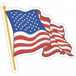 Wavy American Flag - Vinyl Sticker