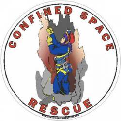 Round Confined Space Rescue - Decal