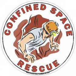 Round Confined Space Rescue - Sticker
