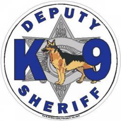 6 Point Deputy Sheriff K-9 - Decal