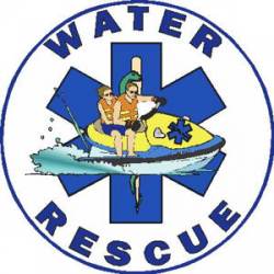 Water Rescue Star Of Life - Decal
