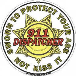 7 Point Sheriff Dispatcher Badge - Decal