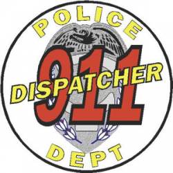 Police Department 911 Dispatcher - Sticker