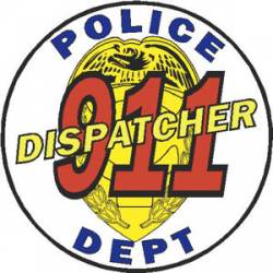 Police Department 911 Dispatcher - Decal