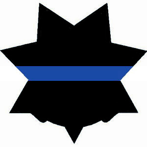 Blue Line Seven Point Sheriffs Star Decal