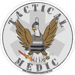 Tactical Medic Round Eagle Vest - Vinyl Sticker