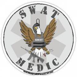 Tactical SWAT Medic Round Eagle Vest - Vinyl Sticker