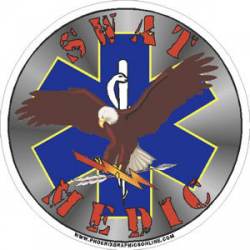 SWAT Medic Blue Star Of Life Eagle - Vinyl Sticker