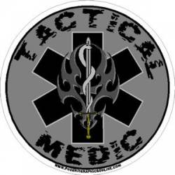 Tactical Medic Subdued Flames - Vinyl Sticker