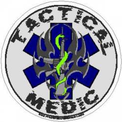 Tactical Medic Flames - Vinyl Sticker
