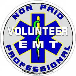 Volunteer EMT Non Paid Professional - Decal