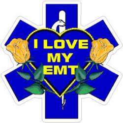I Love My EMT Star Of Life - Decal