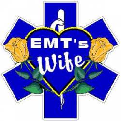 EMT's Wife Star of Life - Decal
