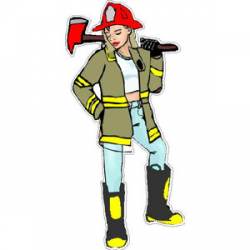 Bad Girl Firefighter - Decal
