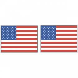 American Flag - Helmet Decal Pair