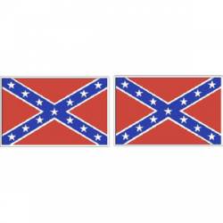 Confederate Rebel Southern Flag - Helmet Decal Pair