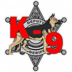 6 Point Sheriff Badge K-9 - Decal