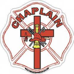 Firefighter Chaplain Maltese Cross - Vinyl Sticker
