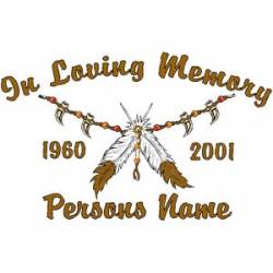 Custom In Loving Memory Feathers - Vinyl Sticker