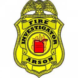 Fire Arson Investigator Badge - Decal