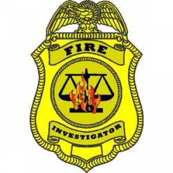 Fire Investigator Badge - Sticker