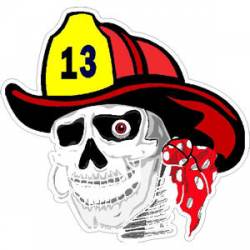 Firefighter Skull - Decal