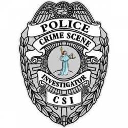 Crime Scene Investigator CSI Badge - Decal