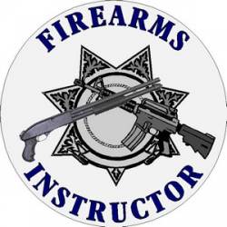 Firearms Instructor 7 Point Badge - Vinyl Sticker