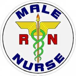 Male Nurse RN - Vinyl Sticker