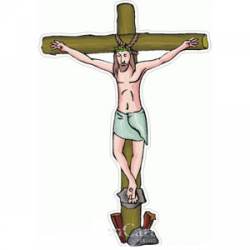 Jesus On Cross Religious - Sticker