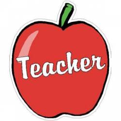 Teacher Apple - Vinyl Sticker