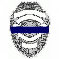 Police Thin Blue Line Badge - Decal