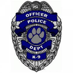 Police Officer K-9 Badge - Decal
