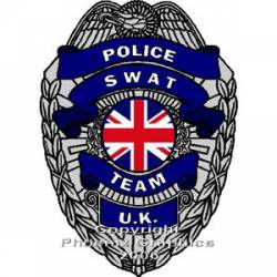 UK Police SWAT Team Badge - Sticker